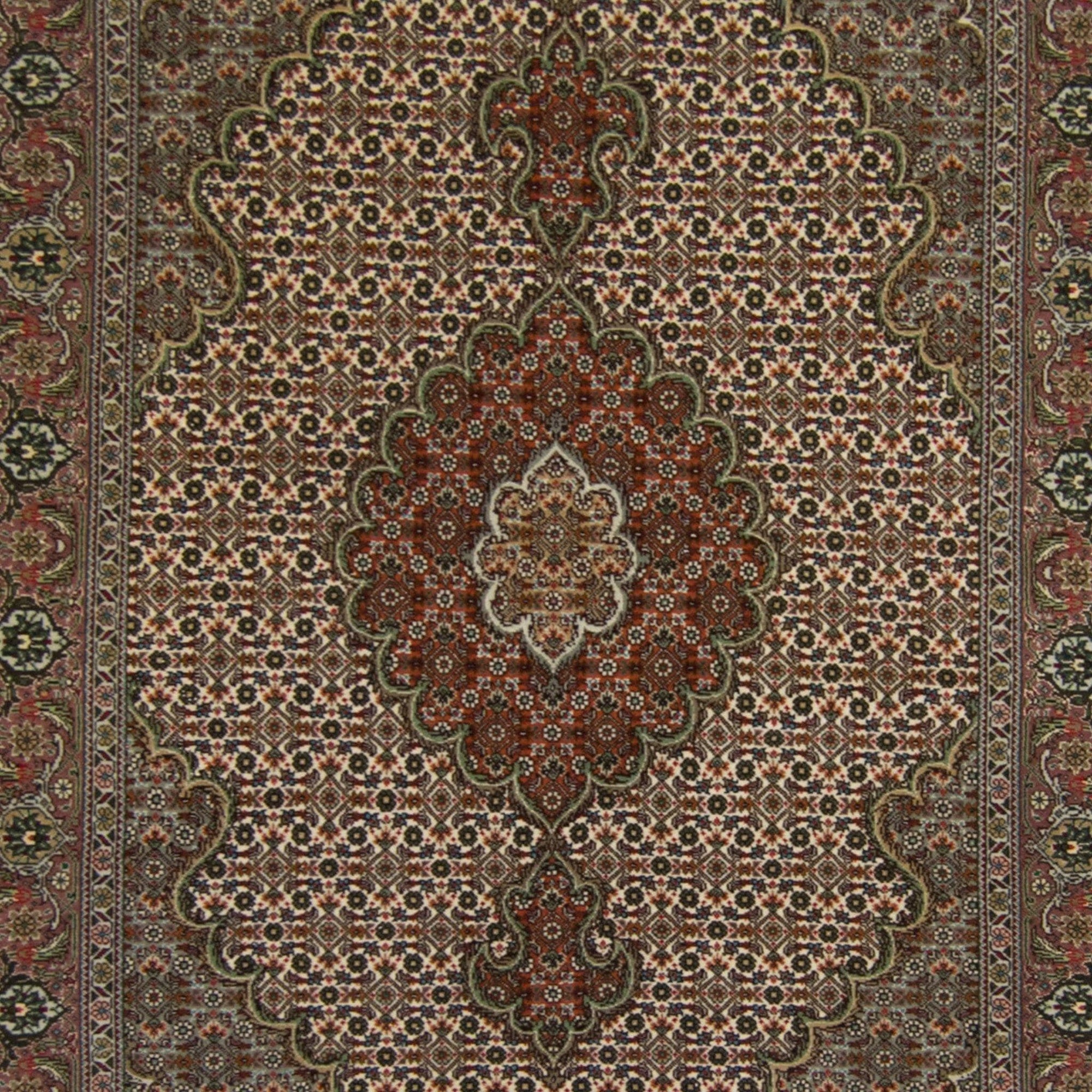 Fine Wool and Silk Hand-knotted Persian Tabriz - Mahi Rug 101cm x 152cm