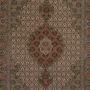 Fine Wool and Silk Hand-knotted Persian Tabriz - Mahi Rug 101cm x 152cm