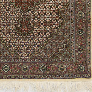 Fine Wool and Silk Hand-knotted Persian Tabriz - Mahi Rug 101cm x 152cm