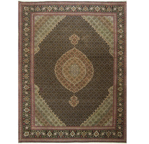 Super Fine Hand-knotted Wool and Silk Tabriz - Mahi Persian Rug 204 cm x 297 cm