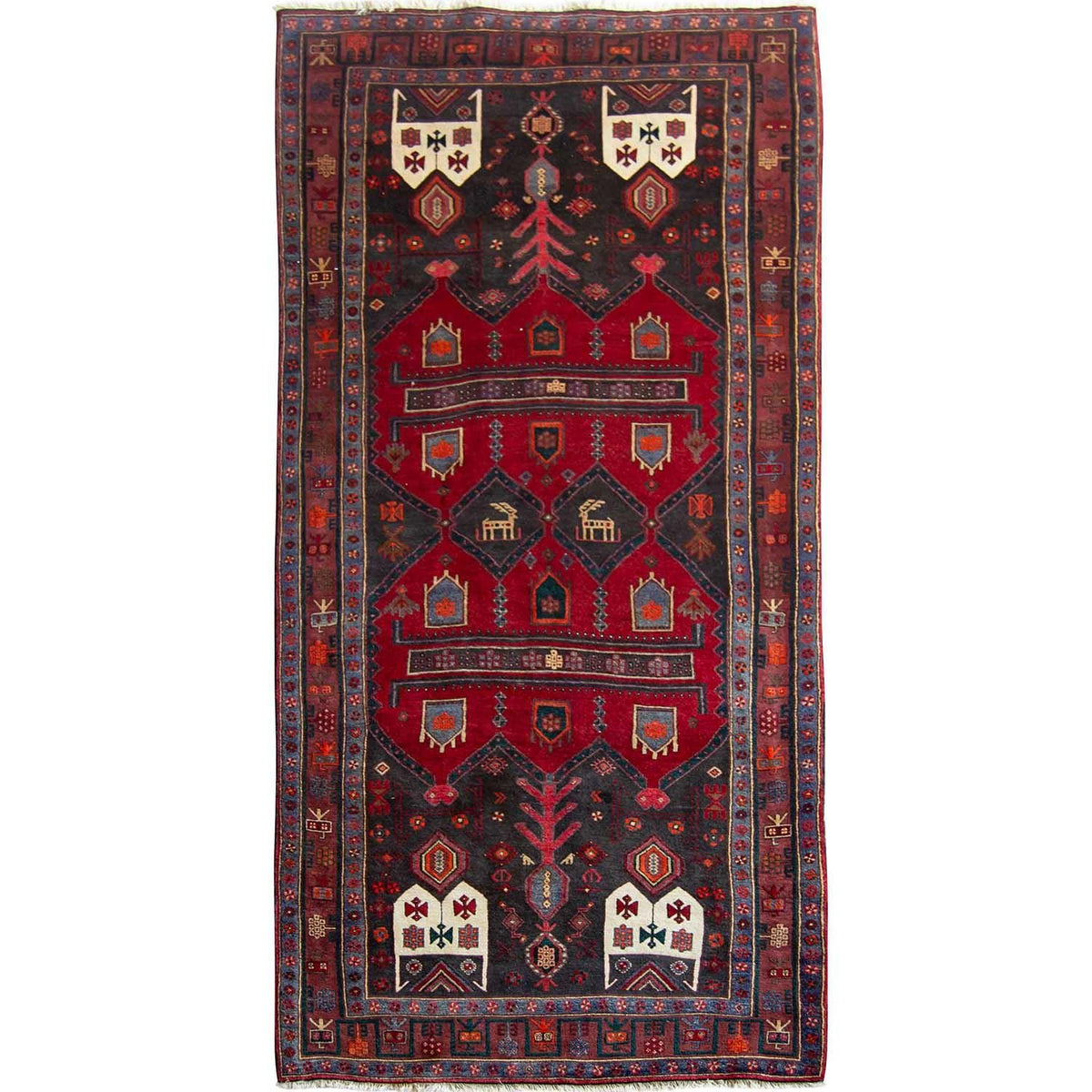 Fine Hand-knotted Wool Tribal Wool Kolyai Persian Hallway Runner 153cm x 376cm