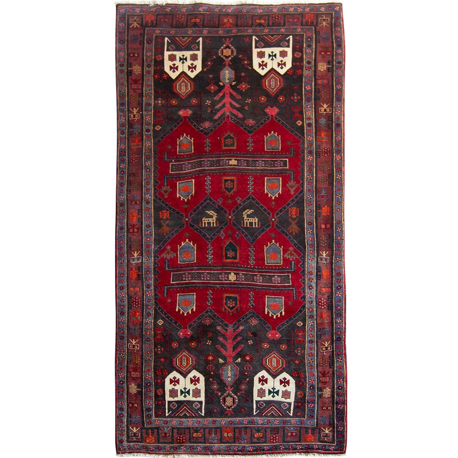 Fine Hand-knotted Wool Tribal Wool Kolyai Persian Hallway Runner 153cm x 376cm