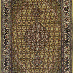 Fine Hand-knotted Persian Wool and Silk Tabriz - Mahi Rug 101cm x 155cm