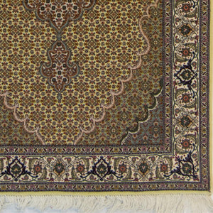 Fine Hand-knotted Persian Wool and Silk Tabriz - Mahi Rug 101cm x 155cm