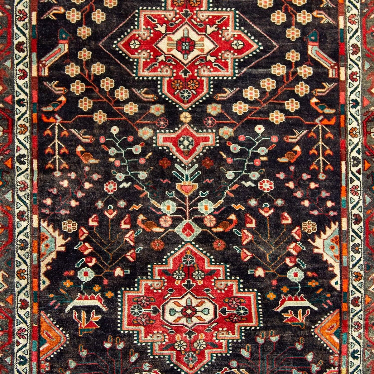 Fine Hand-knotted Wool Vintage Persian Runner 140cm x 308cm