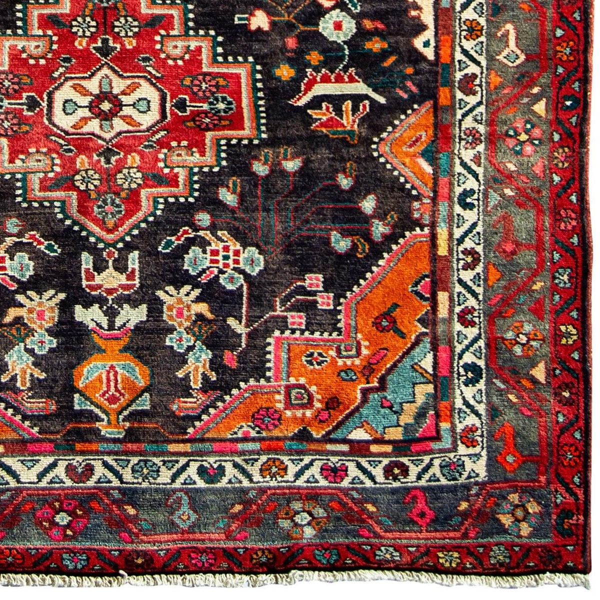 Fine Hand-knotted Wool Vintage Persian Runner 140cm x 308cm