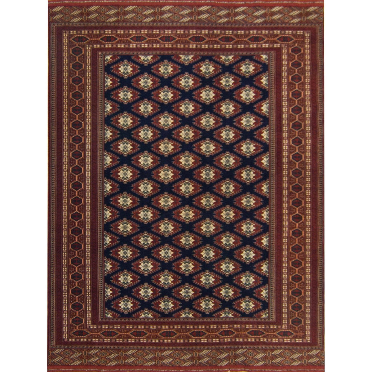 Super Fine Hand-knotted 100% Wool Persian Turkmen Rug 206cm X 297cm