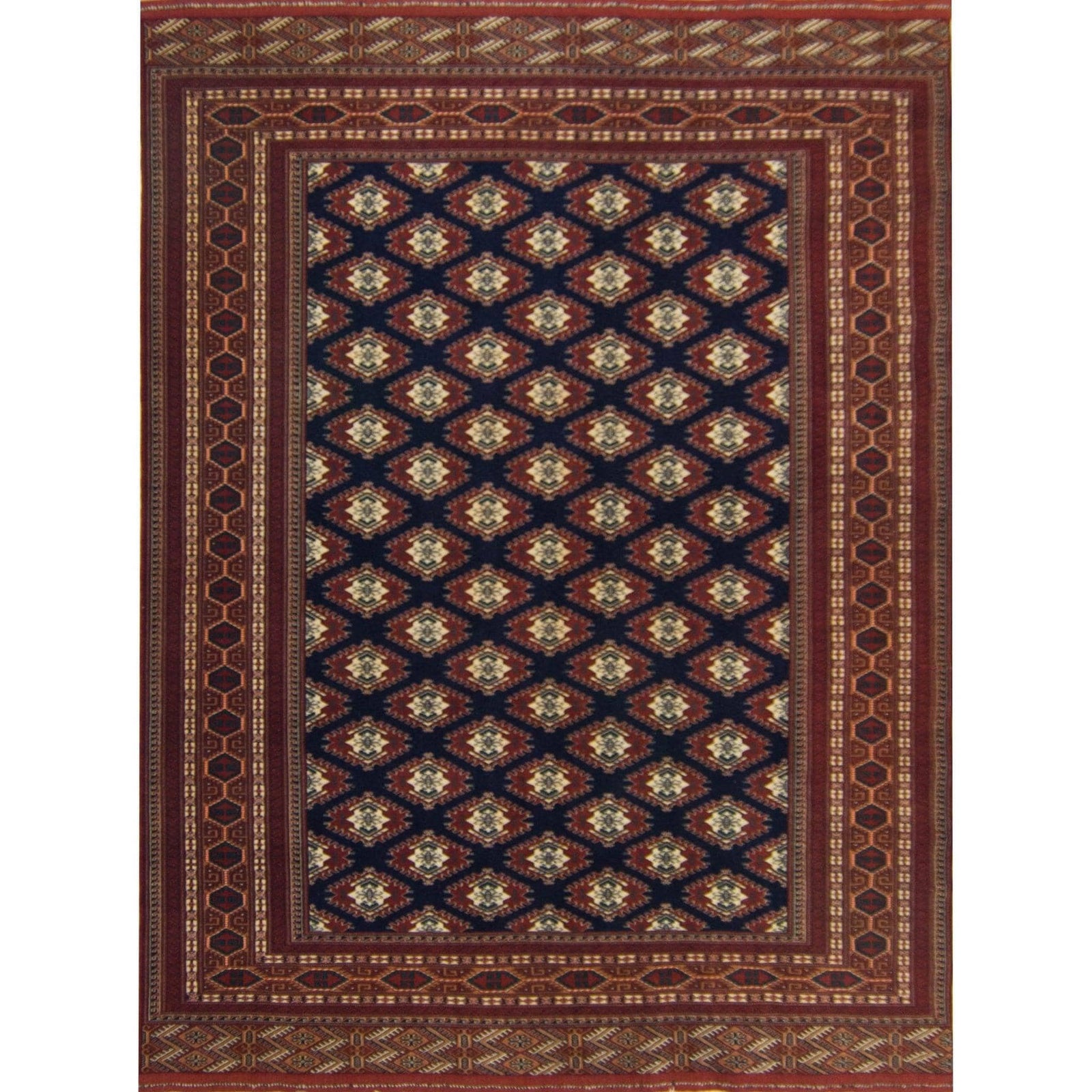 Super Fine Hand-knotted 100% Wool Persian Turkmen Rug 206cm X 297cm
