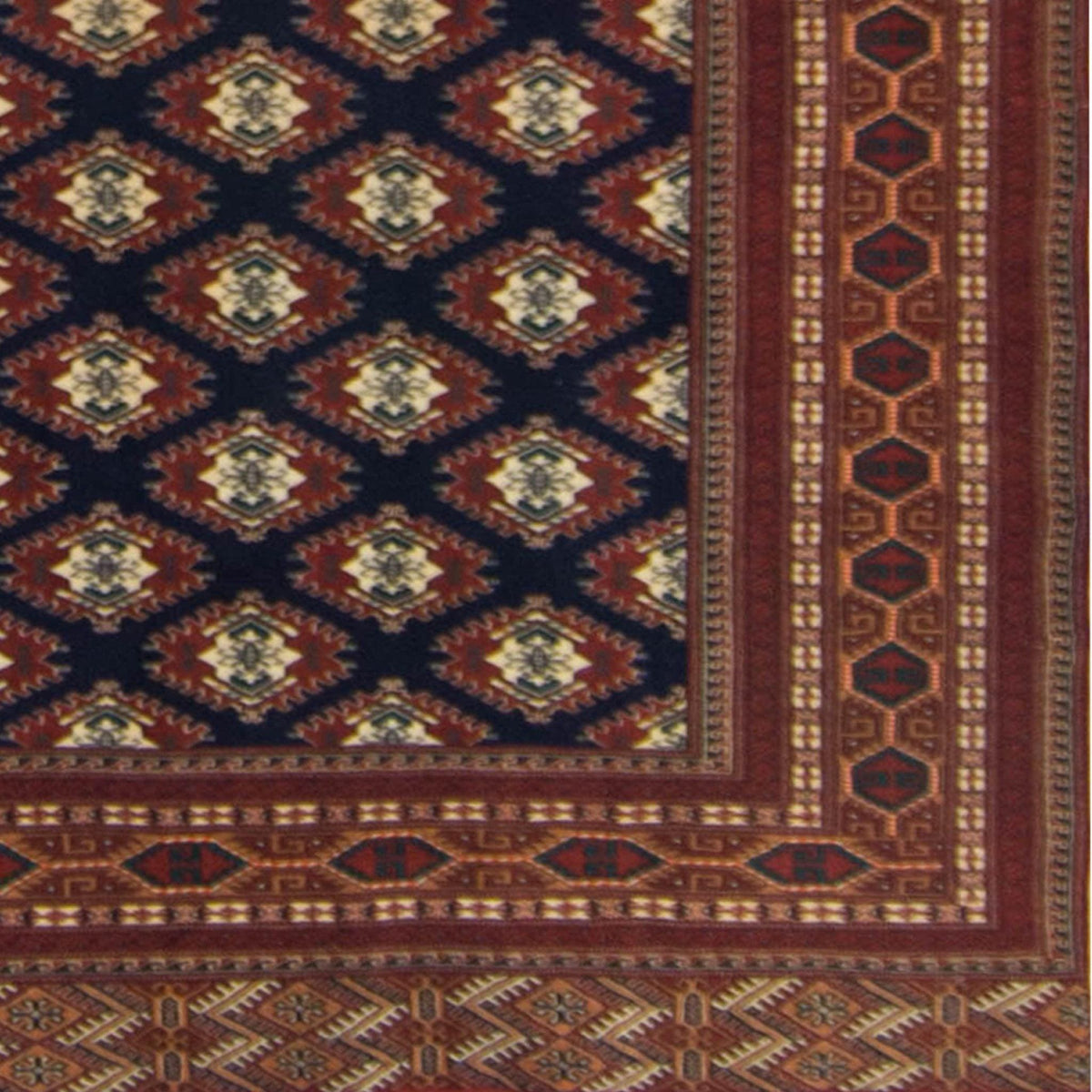 Super Fine Hand-knotted 100% Wool Persian Turkmen Rug 206cm X 297cm