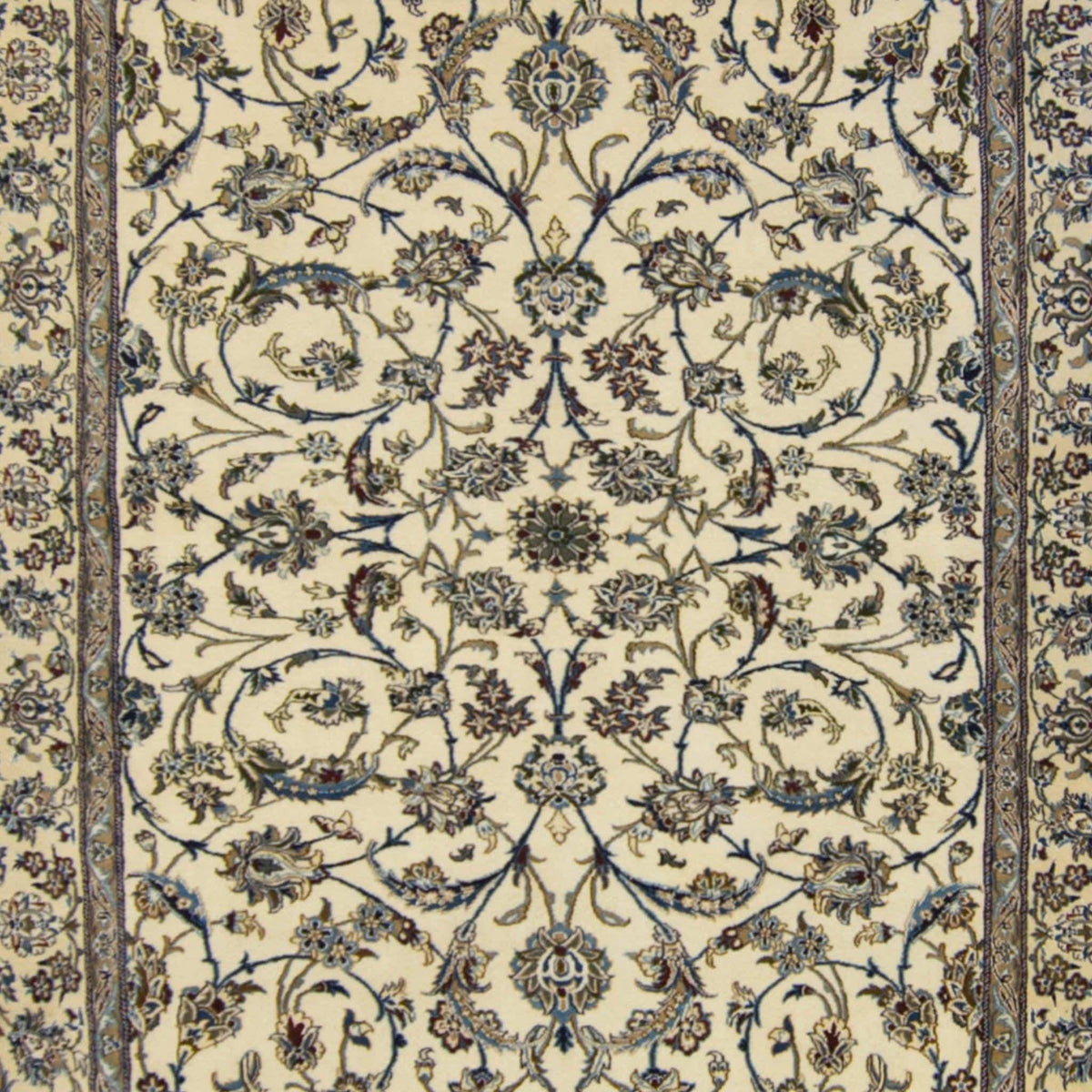 Authentic Fine Persian Hand-knotted Wool and Silk 9LAA Nain Rug 249cm x 345cm