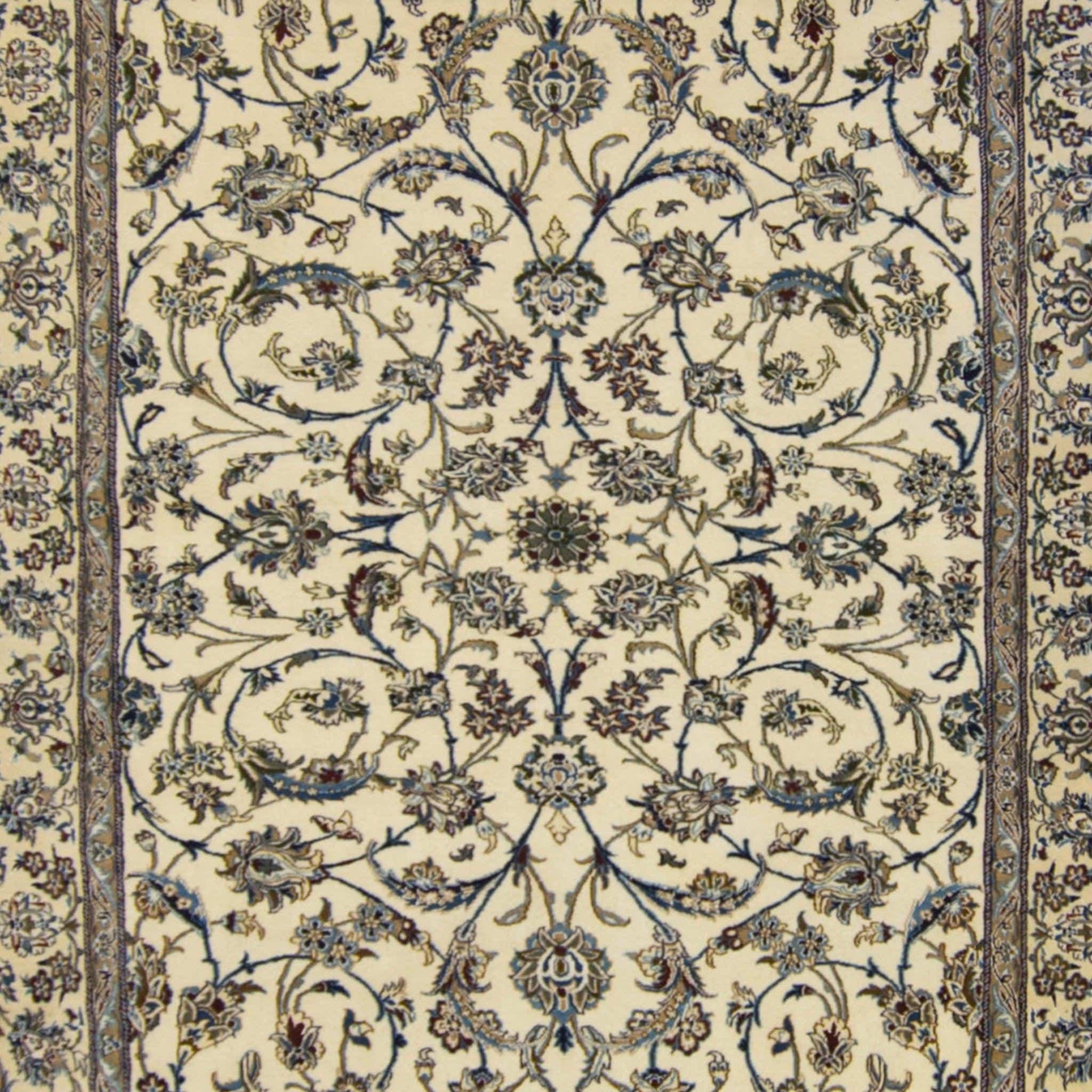 Authentic Fine Persian Hand-knotted Wool and Silk 9LAA Nain Rug 249cm x 345cm