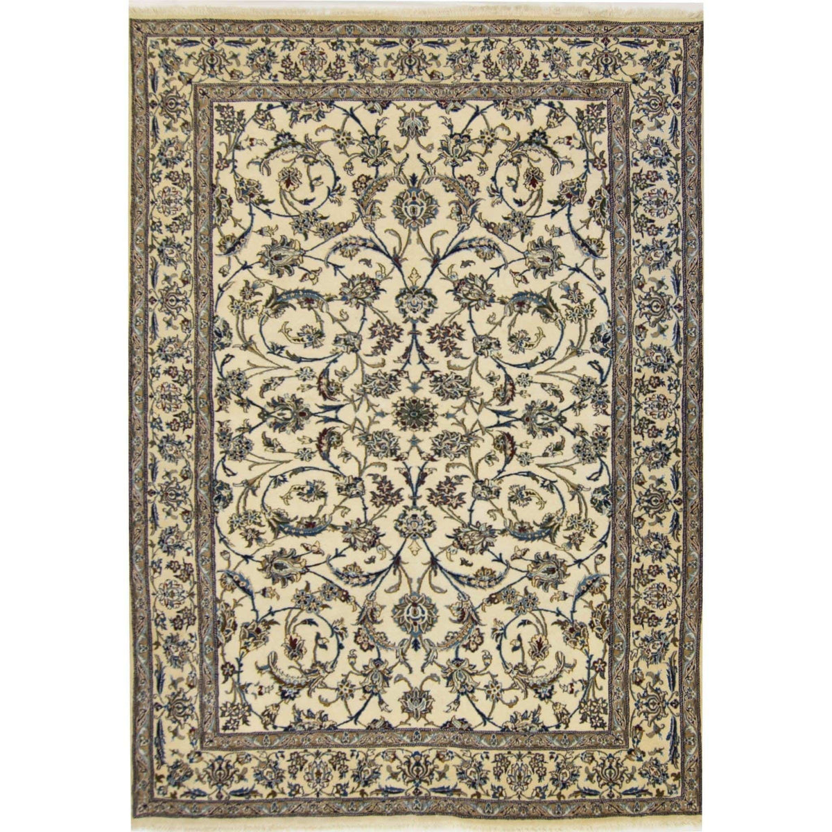 Authentic Fine Persian Hand-knotted Wool and Silk 9LAA Nain Rug 249cm x 345cm