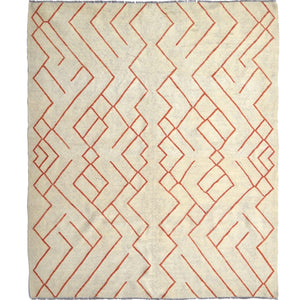 Fine Modern Hand-woven 100% Wool Afghan Chobi Kilim Rug 182cm x 221cm