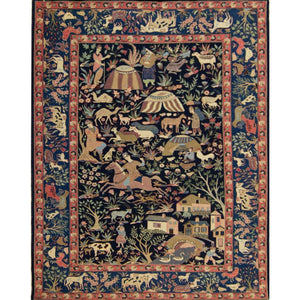 Collectible Fine Hand-knotted Persian Wool Baluchi Rug 215cm x 273cm