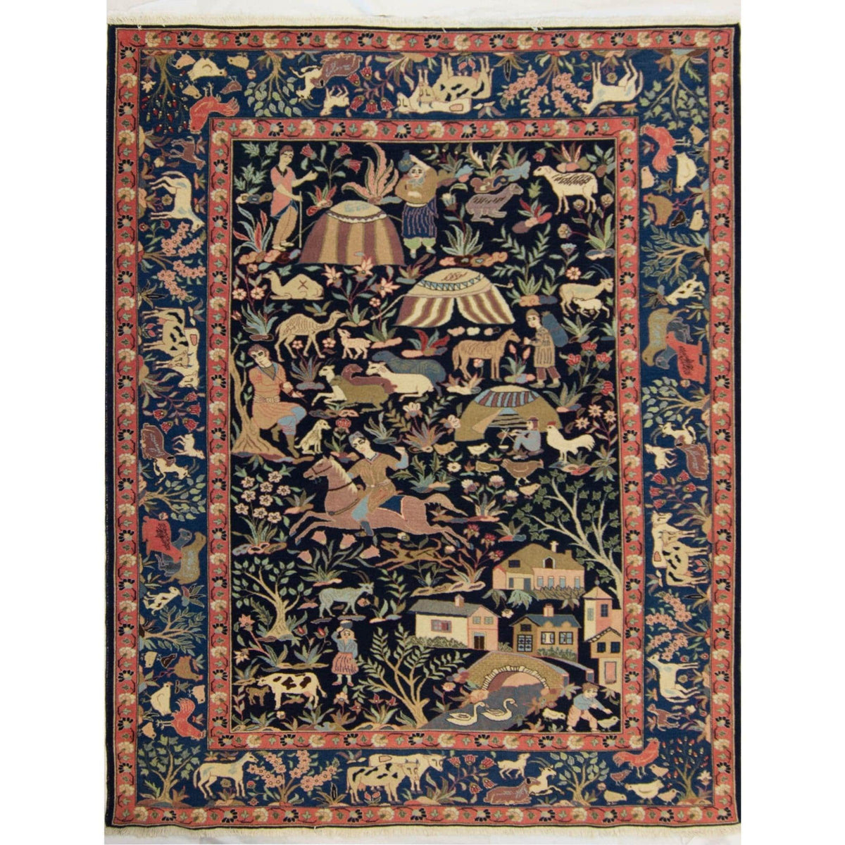 Collectible Fine Hand-knotted Persian Wool Baluchi Rug 215cm x 273cm