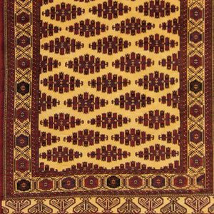 Fine Hand-knotted 100% Wool Persian Turkmen Rug 214cm x 334cm