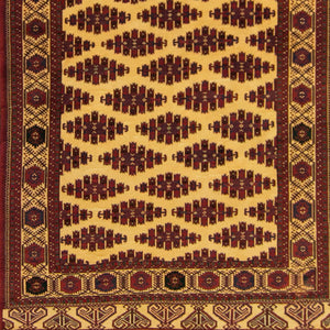 Fine Hand-knotted 100% Wool Persian Turkmen Rug 214cm x 334cm