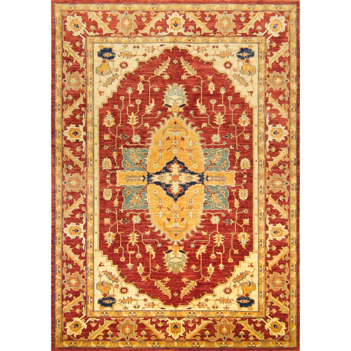 Fine Hand-knotted Wool Heriz Rug 240cm x 340cm