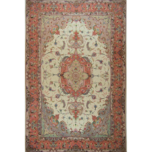Super Fine Hand-knotted Persian Wool and Silk Tabriz Rug ( SIGNED )204 cm x 313 cm