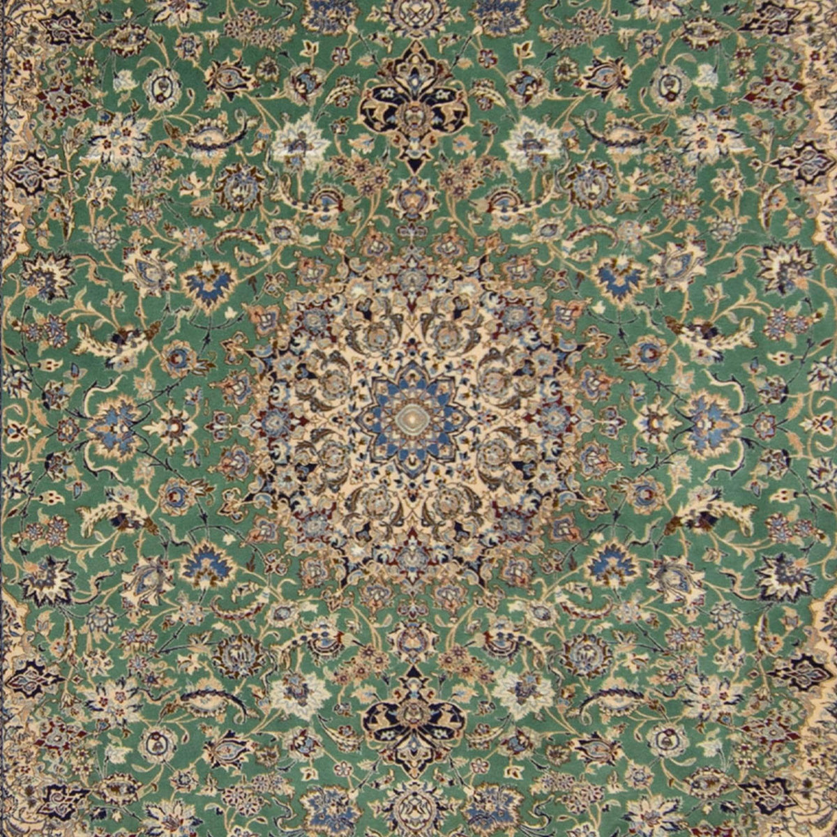 Super Fine Hand-knotted Persian Wool &amp; Silk Nain Rug (SIGNED HABIBIAN ) 254cm x 357cm