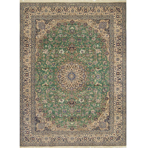 Super Fine Hand-knotted Persian Wool & Silk Nain Rug (SIGNED HABIBIAN ) 254cm x 357cm