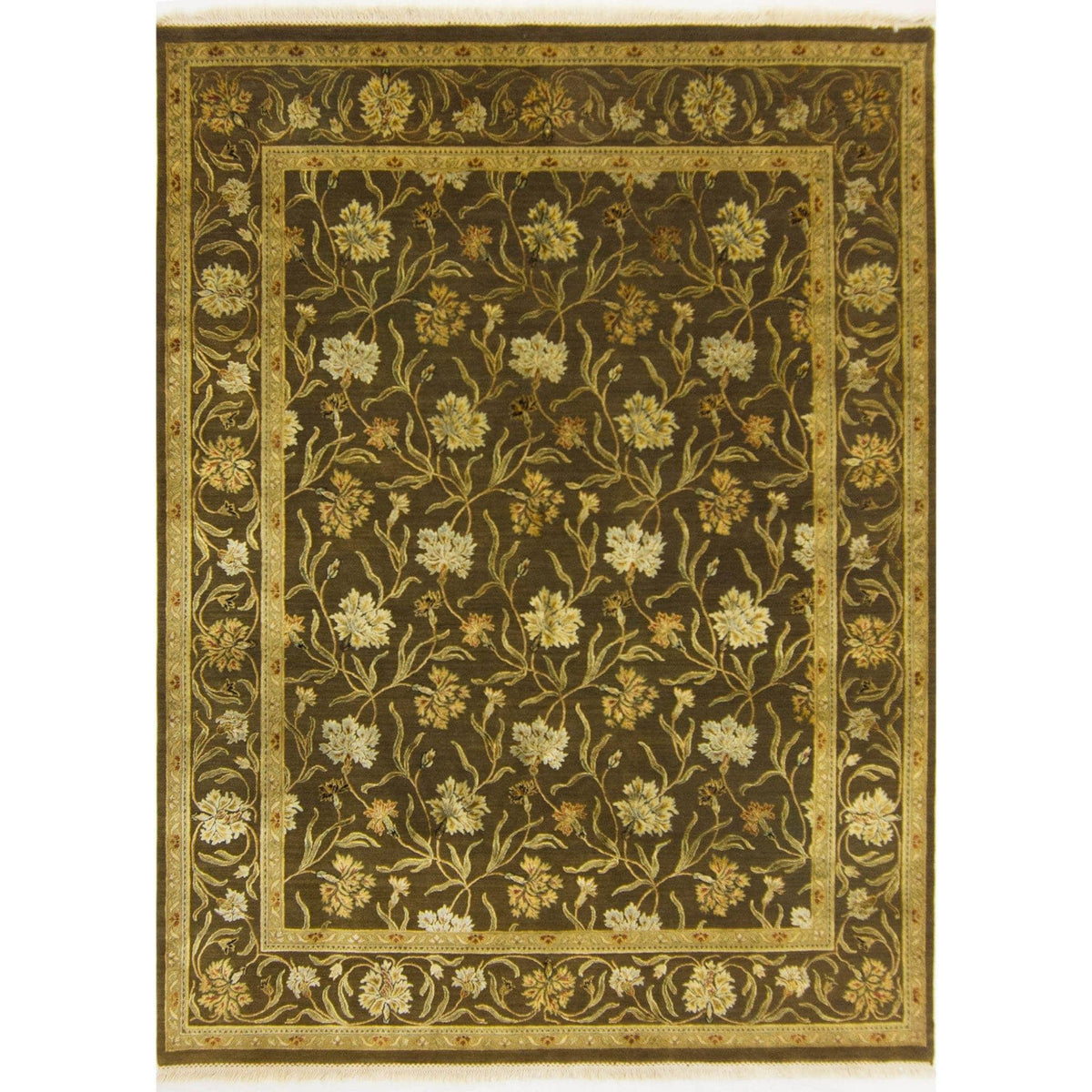 Fine Hand-knotted Wool &amp; Silk Rug 241cm x 305cm