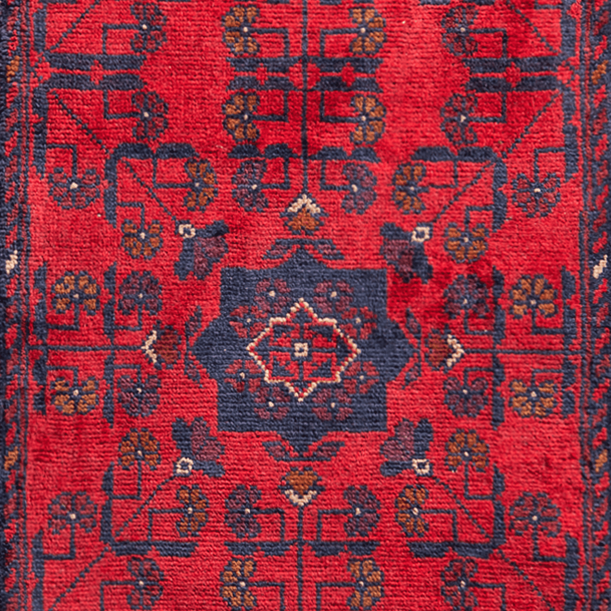 Hand-knotted Tribal Wool Small Runner 49cm x 148cm