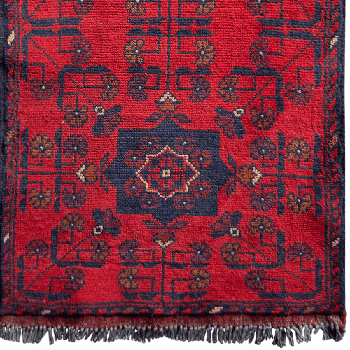 Hand-knotted Tribal Wool Small Runner 49cm x 148cm