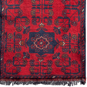 Hand-knotted Tribal Wool Small Runner 49cm x 148cm
