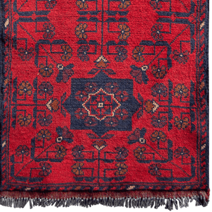 Hand-knotted Tribal Wool Small Runner 49cm x 148cm