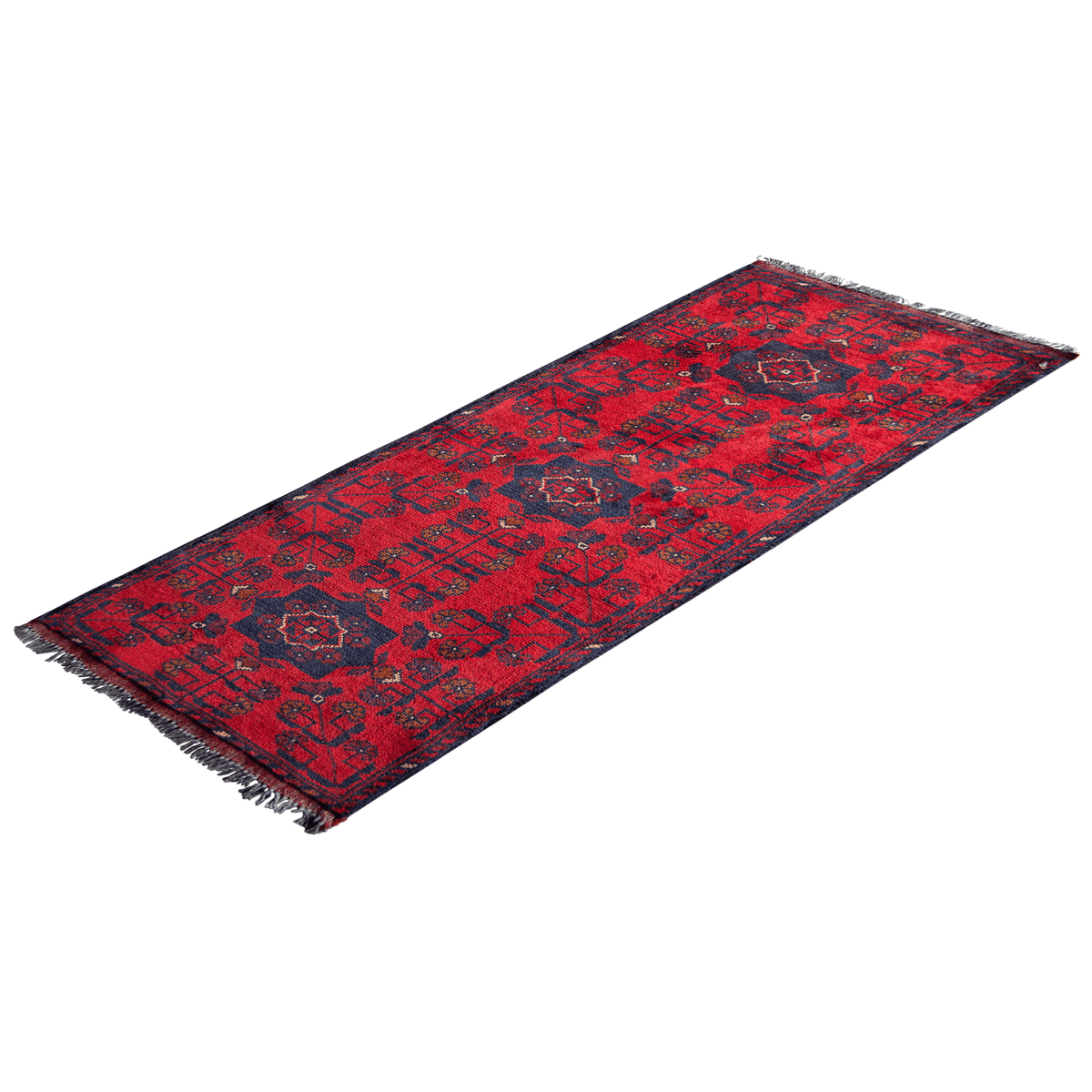 Hand-knotted Tribal Wool Small Runner 49cm x 148cm