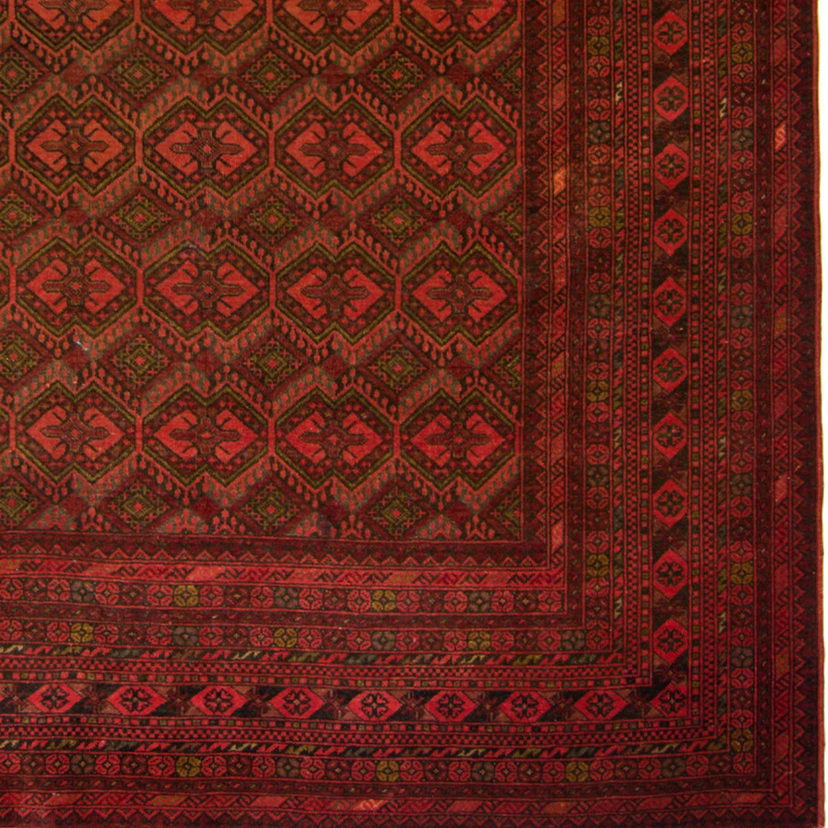 Vintage Hand-knotted 100% Wool Turkmen Rug 220 CM X 269 CM