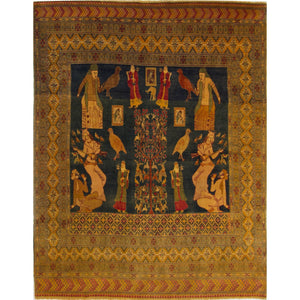 Antique Afghan Hand-knotted 100% Wool Turkmen Rug 246cm x 330cm