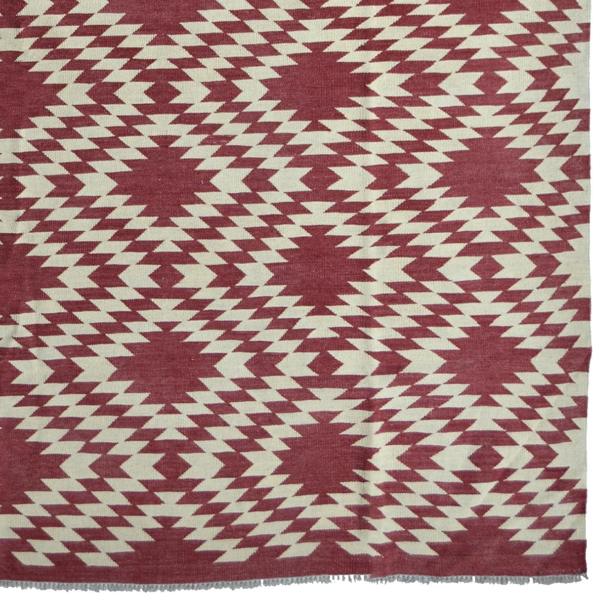 Modern Hand-woven 100% Wool Afghan Chobi Kilim Rug 210cm x 302cm