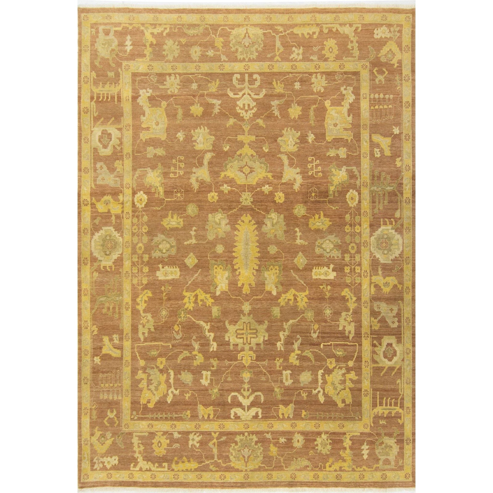 Fine Modern Hand-knotted Ushak Rug 280cm x 363cm