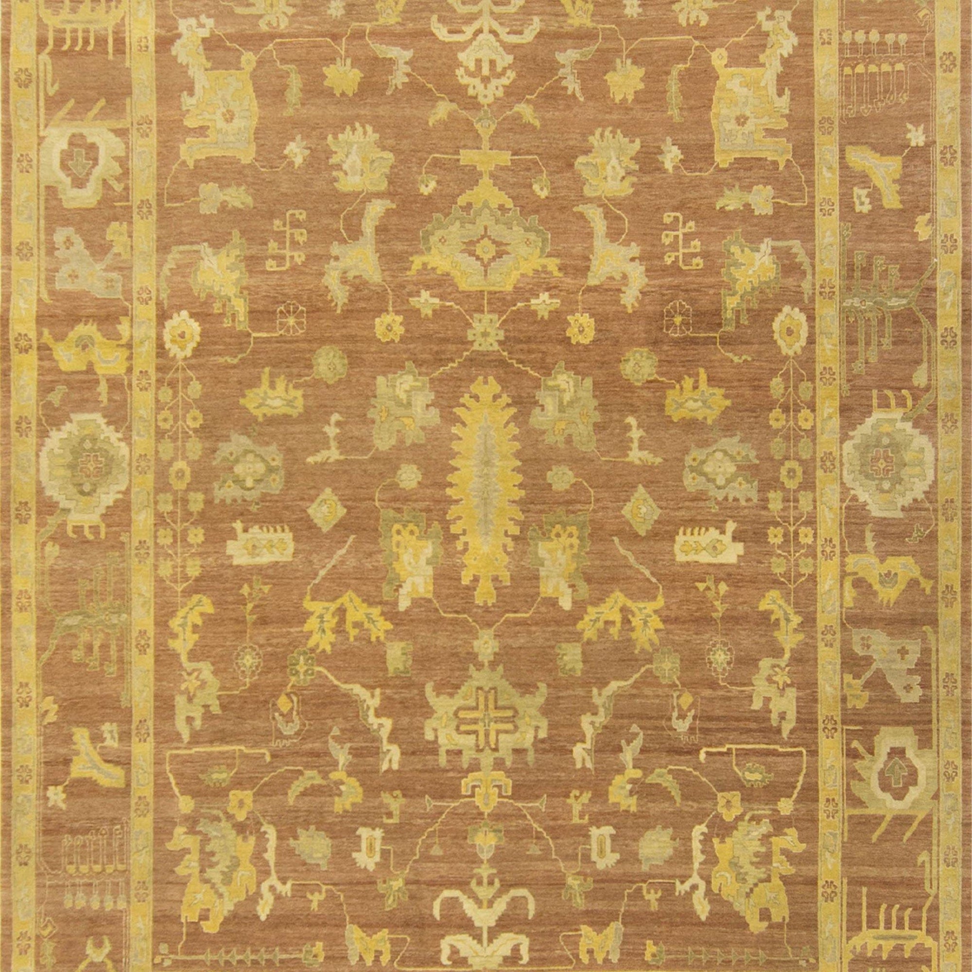 Fine Modern Hand-knotted Ushak Rug 280cm x 363cm