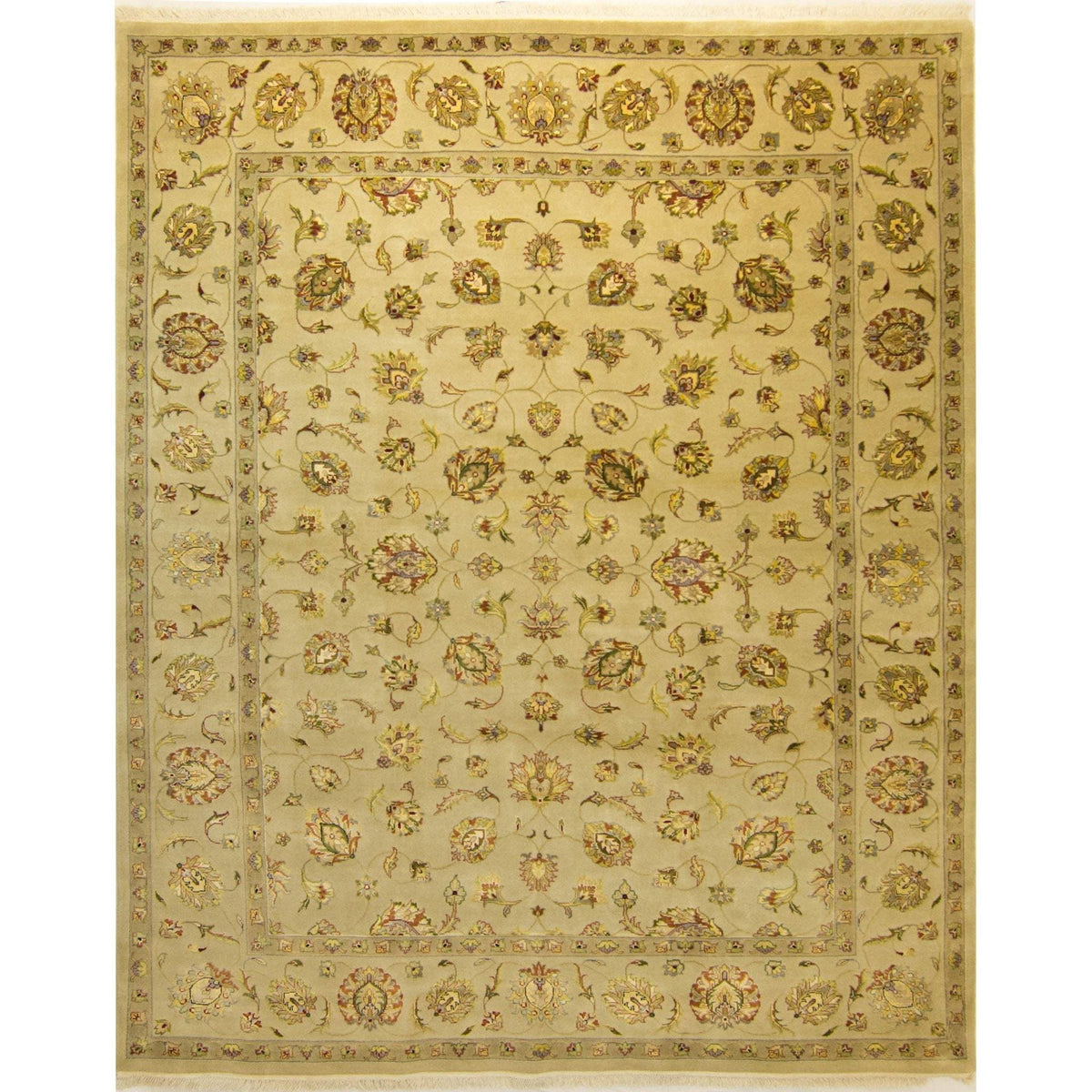 Fine Hand-knotted Wool &amp; Silk Kashan Rug