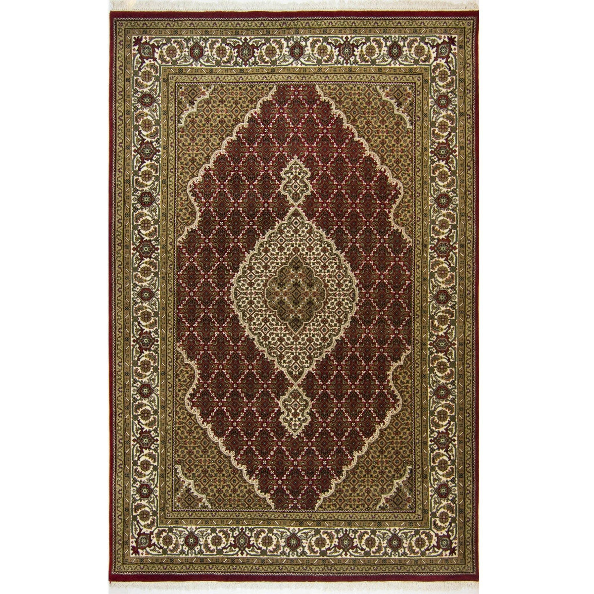 Fine Hand-knotted NZ Wool &amp; Silk Tabriz - Mahi Design Rug 173cm x 248cm