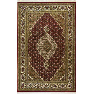 Fine Hand-knotted NZ Wool & Silk Tabriz - Mahi Design Rug 173cm x 248cm