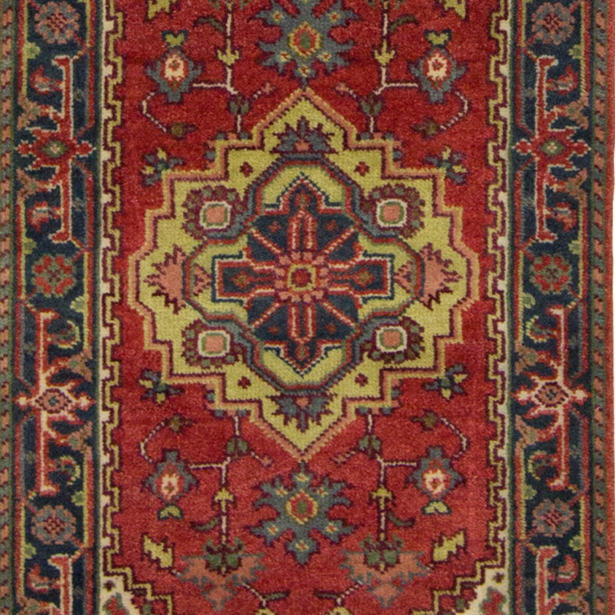 Hand-knotted Wool Persian Heriz Design Runner 78cm x 600cm