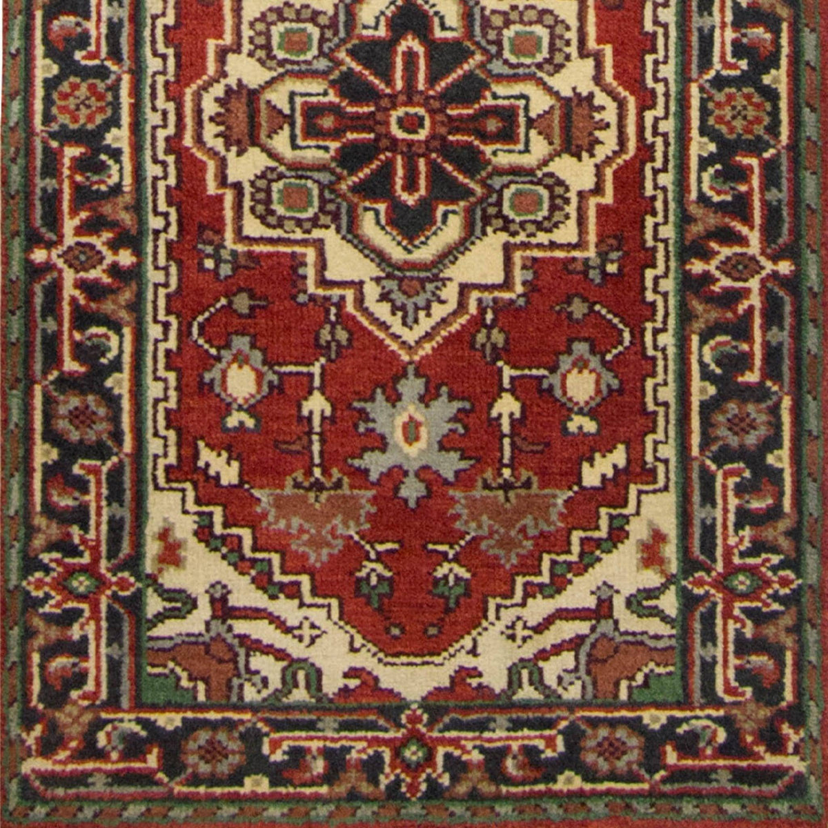 Hand-knotted Wool Persian Heriz Runner 80cm x 594cm