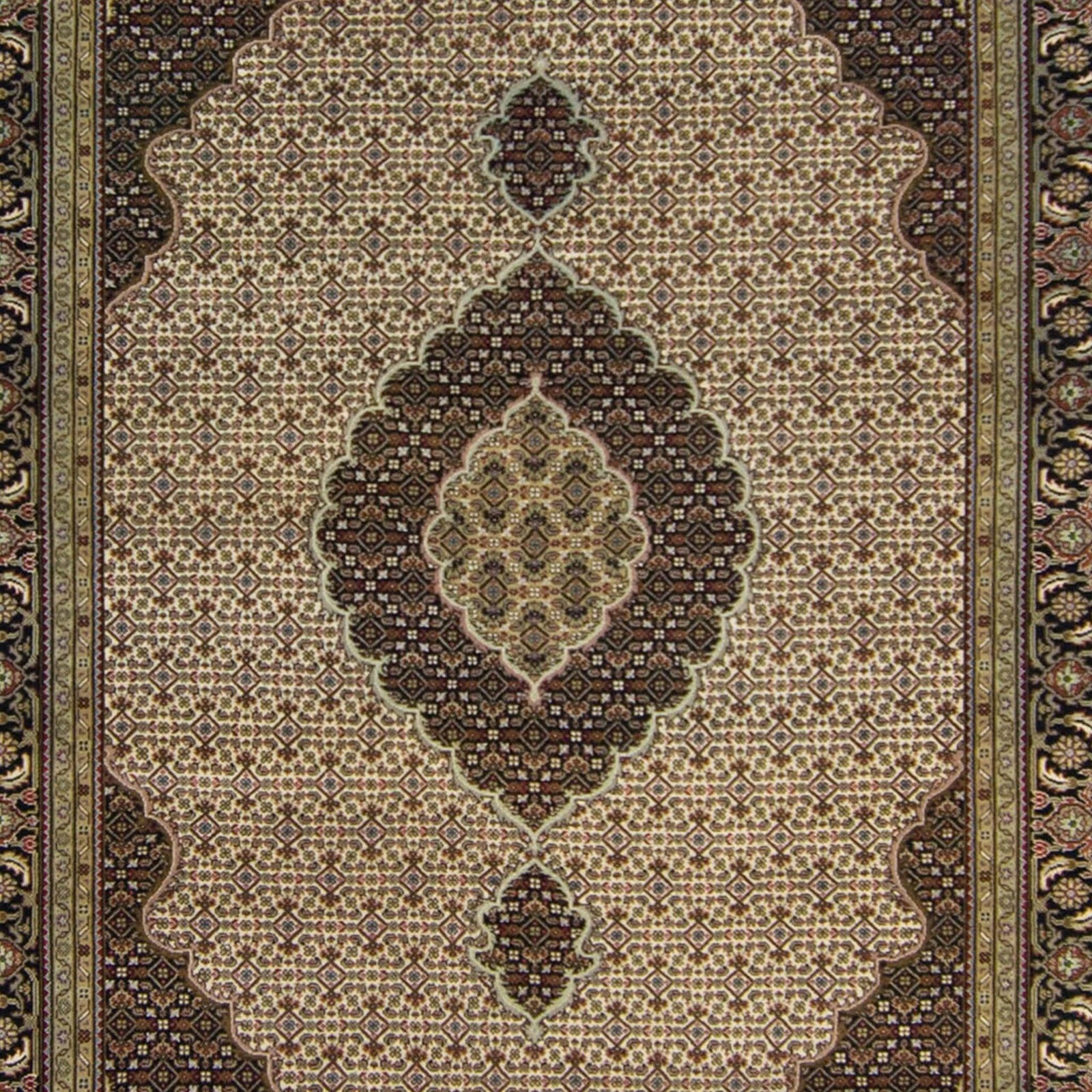 Fine Hand-knotted NZ Wool and Silk Tabriz - Mahi Rug 205cm x 299cm
