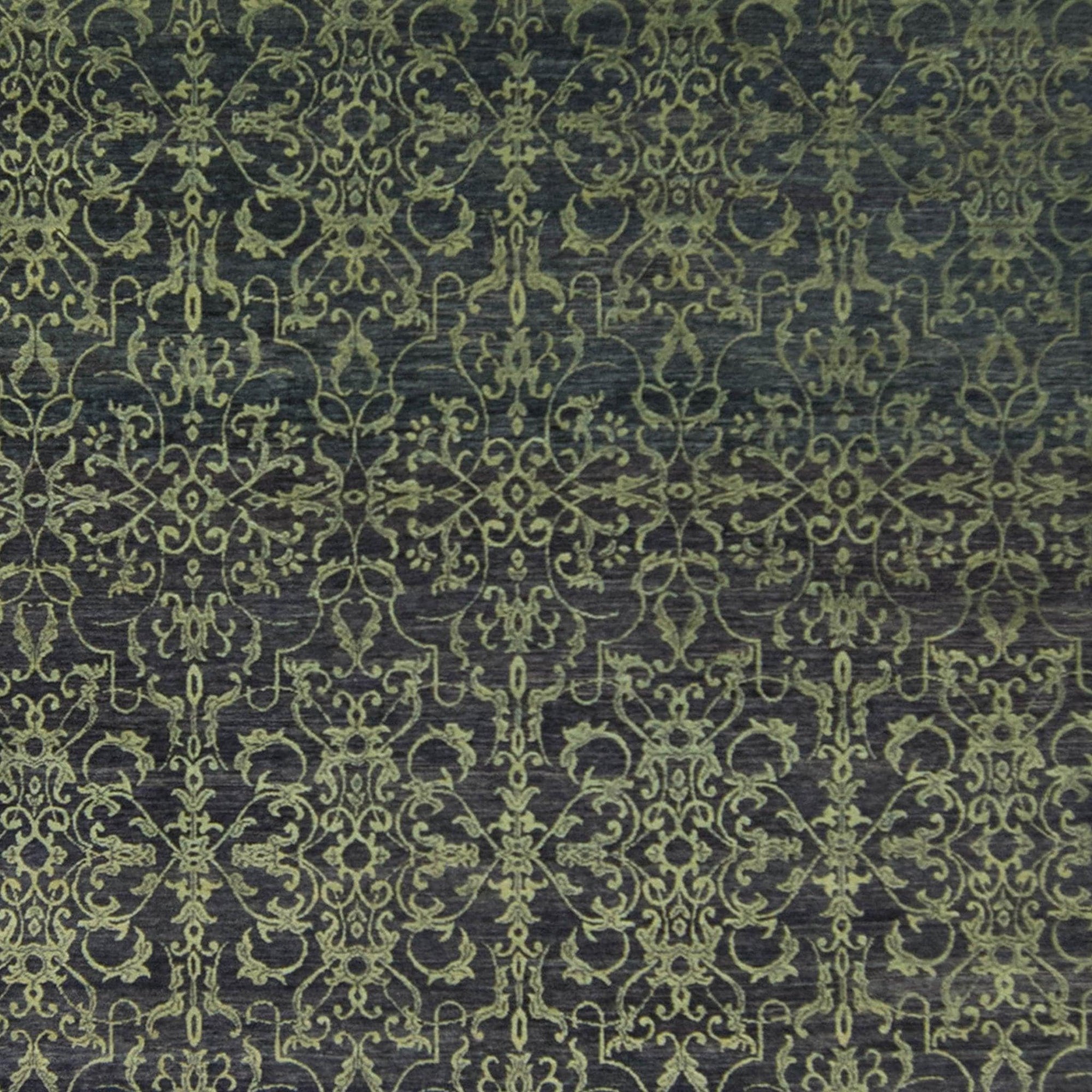 Fine Contemporary Hand-knotted NZ Wool and Silk Damask Rug 263cm x 355cm