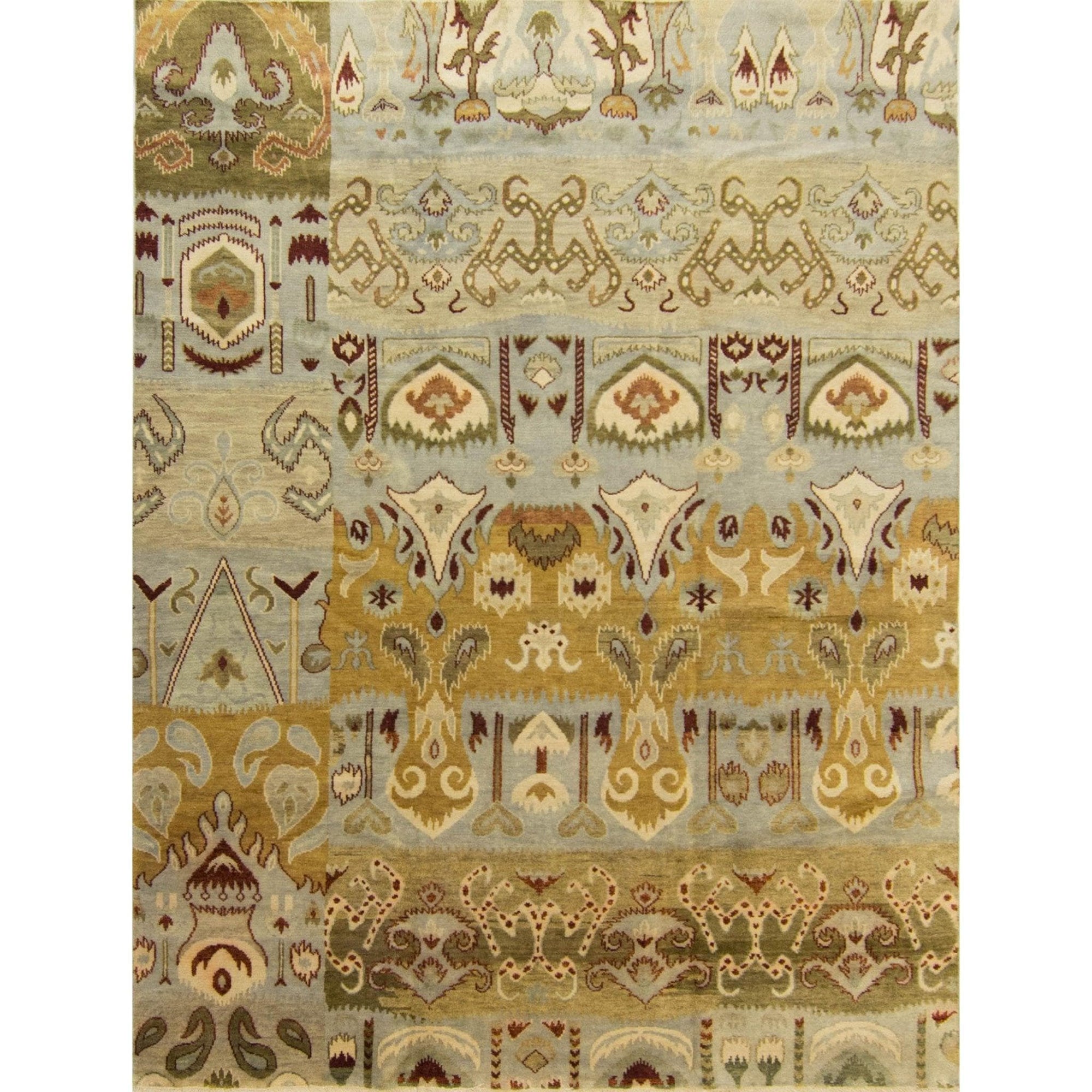 Modern Hand-knotted Wool Kothan Rug 242cm x 293cm