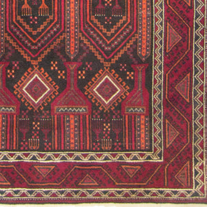 Fine Hand-knotted Persian Wool Baluchi Rug 121cm x 276cm