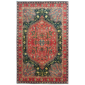 Fine Hand-knotted Wool Persian Farahan Rug 183cm 271cm