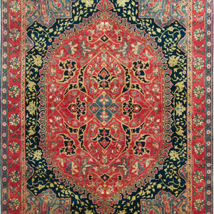 Fine Hand-knotted Wool Persian Farahan Rug 183cm 271cm