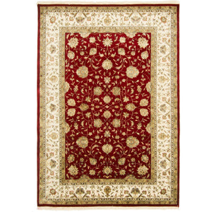 Fine Wool & Silk Hand-knotted Kashan Rug 196cm x 3.01cm