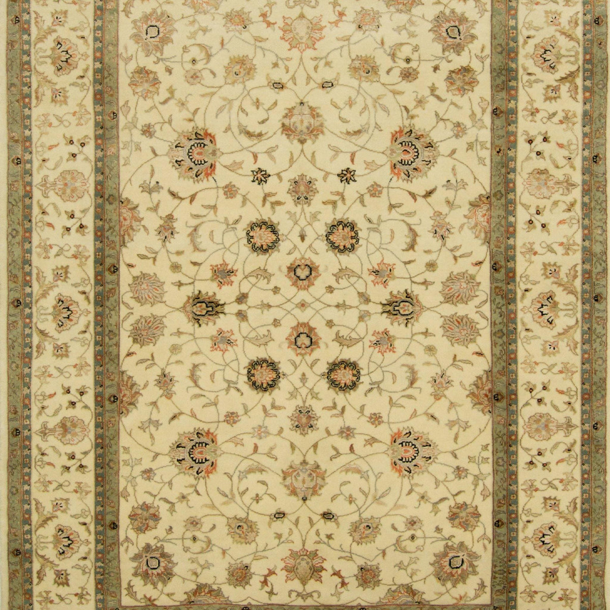 Fine Hand-knotted Wool &amp; Silk Kashan Rug 199cm x 301cm
