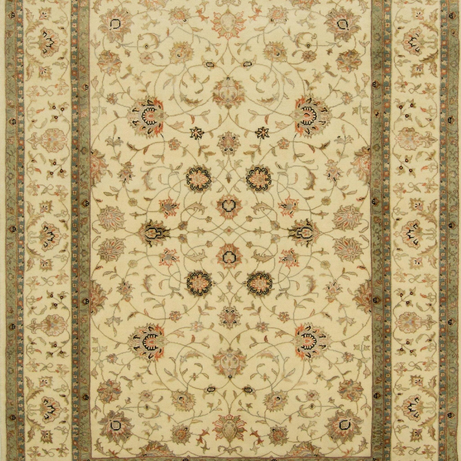 Fine Hand-knotted Wool & Silk Kashan Rug 199cm x 301cm